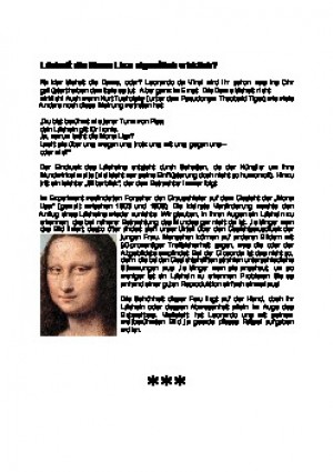 Lchelt die Mona Lisa eigentlich wirklich ?