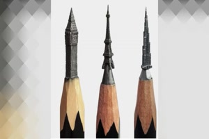 Kunstwerke auf Bleistifte