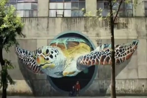 Coole Street Art Malereien