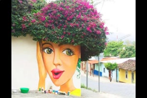 Street-Art, mit Malereien die Umwelt verschnern