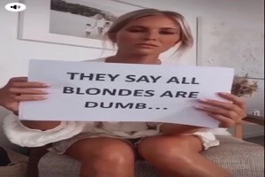 alle sagen Blondis sind dumm