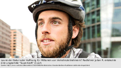 Medizinisches Wunder Berliner Radfahrer sieht rote Ampel