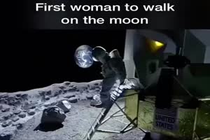 Erste Frau auf dem Mond