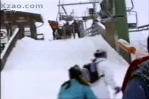 skier takes off