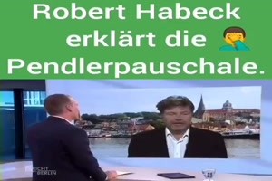 Robert Habeck erklaert die Pendlerpauschale