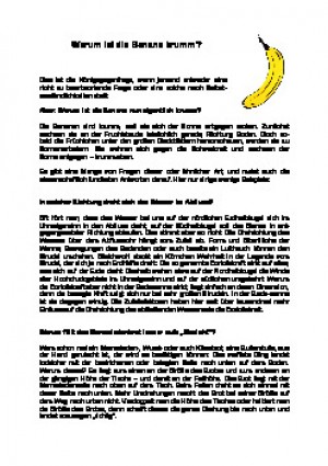 Warum ist die Banane krumm