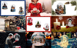 Christmas Snow Globes - Weihnachtsschneekugeln