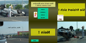 Unfall Blondine