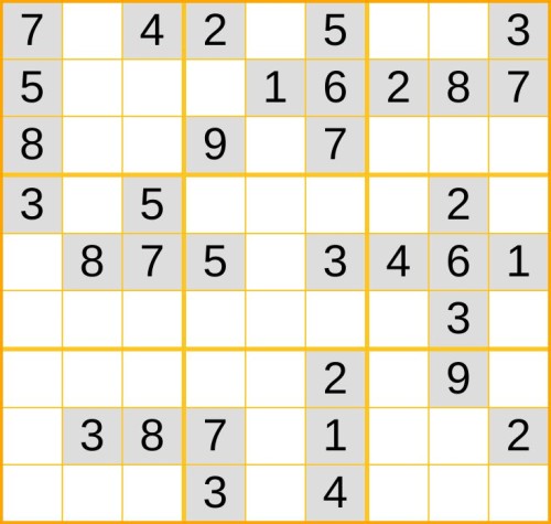 ein leichtes Sudoku (Nr. 51) online spielen