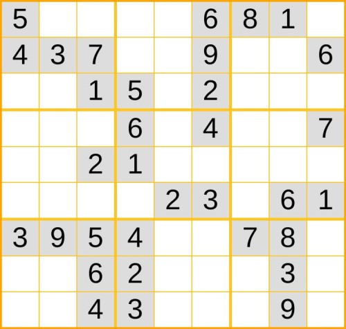 ein leichtes Sudoku (Nr. 67) online spielen