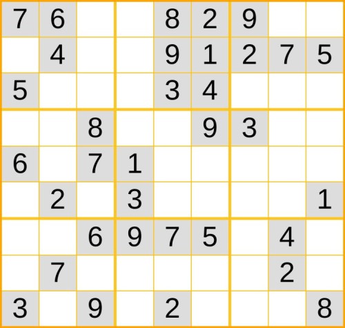 ein leichtes Sudoku (Nr. 69) online spielen