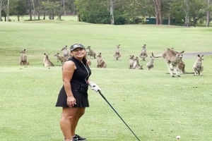 Golfspielen in Australien.