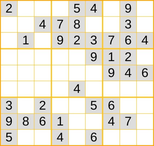 ein leichtes Sudoku (Nr. 107) online spielen