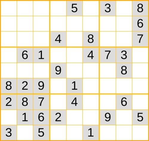 ein mittelschweres Sudoku (Nr. 110) online spielen
