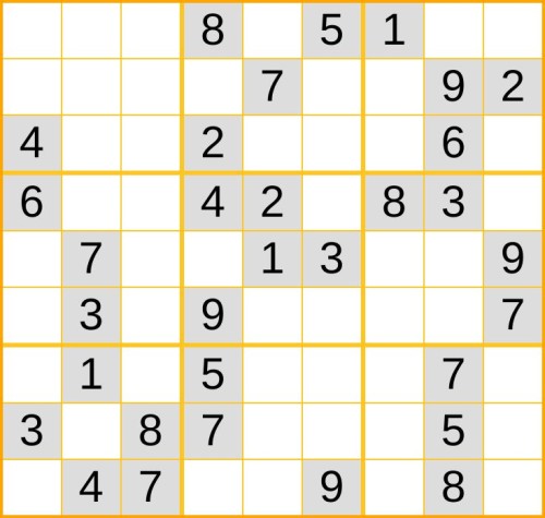 ein mittelschweres Sudoku (Nr. 112) online spielen