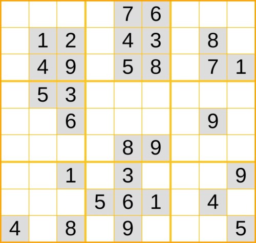ein mittelschweres Sudoku (Nr. 128) online spielen