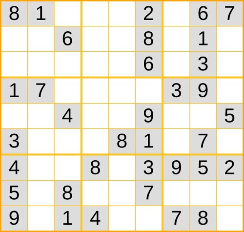 ein leichtes Sudoku (Nr. 129) online spielen
