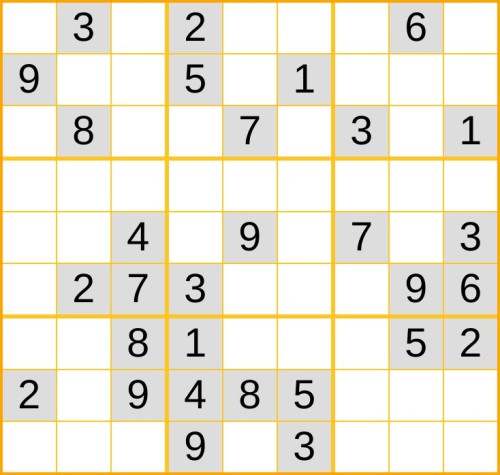 ein mittelschweres Sudoku (Nr. 130) online spielen