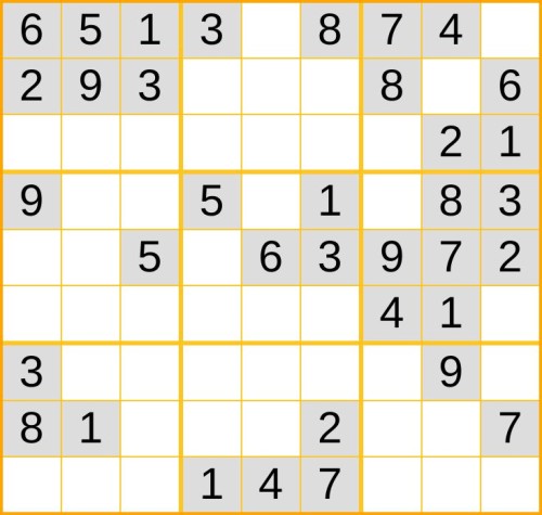 ein leichtes Sudoku (Nr. 154) online spielen