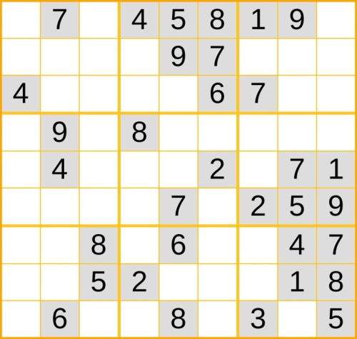 ein mittelschweres Sudoku (Nr. 183) online spielen
