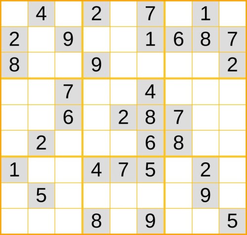 ein mittelschweres Sudoku (Nr. 185) online spielen