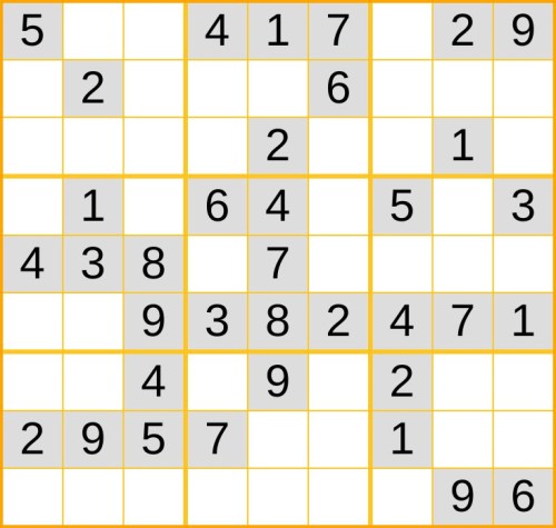 ein leichtes Sudoku (Nr. 196) online spielen