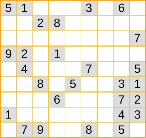 ein schweres Sudoku (Nr. 239) online spielen