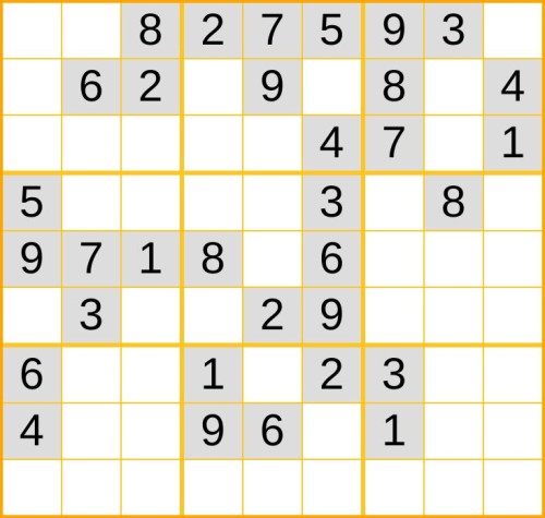ein mittelschweres Sudoku (Nr. 240) online spielen