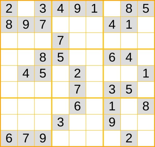 ein mittelschweres Sudoku (Nr. 245) online spielen
