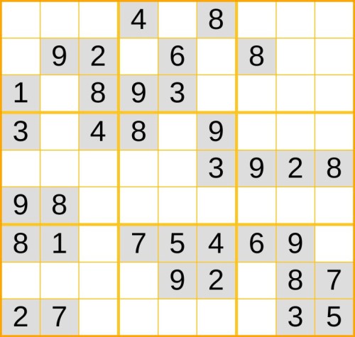 ein leichtes Sudoku (Nr. 250) online spielen