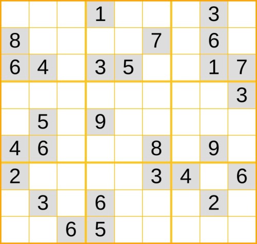 ein schweres Sudoku (Nr. 264) online spielen