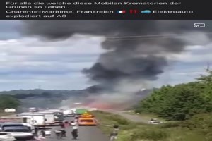 Elektroauto explodiert in Frankreich