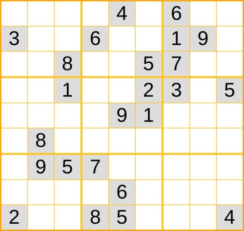 ein schweres Sudoku (Nr. 304) online spielen