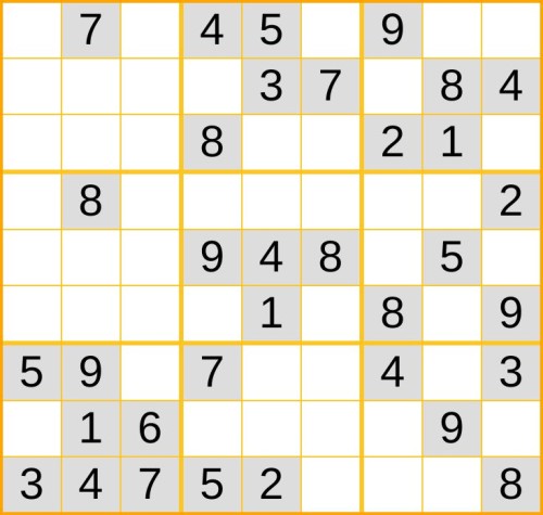 ein leichtes Sudoku (Nr. 310) online spielen