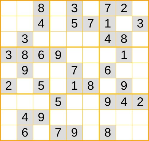 ein leichtes Sudoku (Nr. 315) online spielen