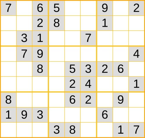 ein leichtes Sudoku (Nr. 320) online spielen