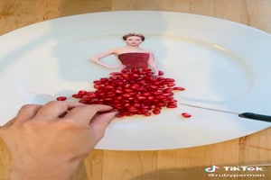 Foodart - Jennifer Lawrence is wearing a juicy dress