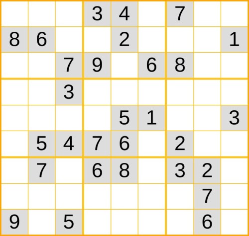 ein schweres Sudoku (Nr. 352) online spielen