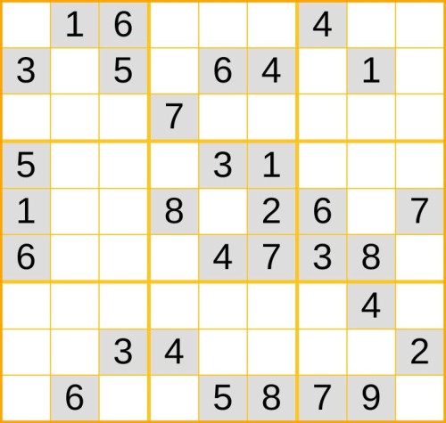 ein mittelschweres Sudoku (Nr. 355) online spielen