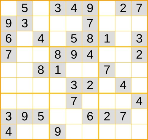 ein leichtes Sudoku (Nr. 361) online spielen