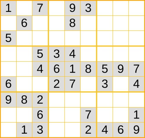 ein leichtes Sudoku (Nr. 364) online spielen