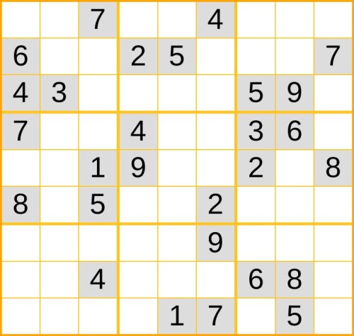 ein schweres Sudoku (Nr. 372) online spielen