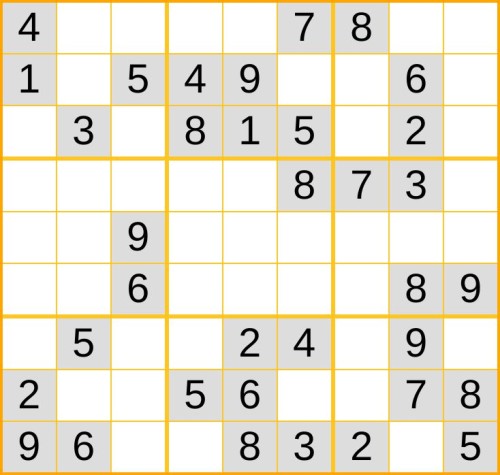 ein leichtes Sudoku (Nr. 418) online spielen