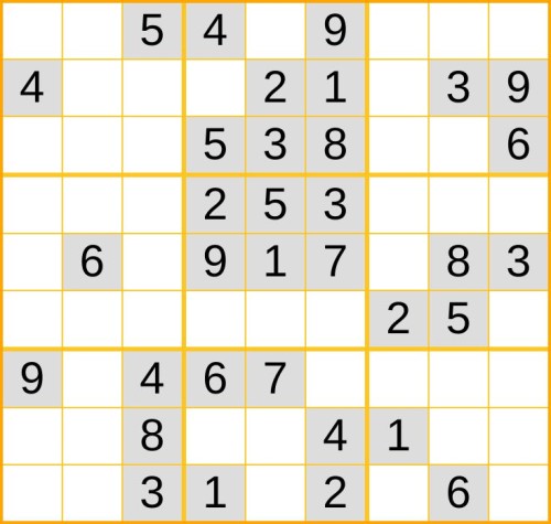 ein leichtes Sudoku (Nr. 419) online spielen