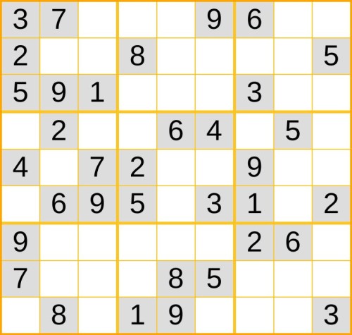 ein leichtes Sudoku (Nr. 429) online spielen