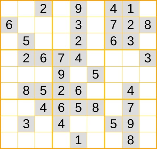 ein leichtes Sudoku (Nr. 430) online spielen