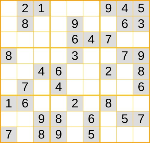 ein leichtes Sudoku (Nr. 436) online spielen