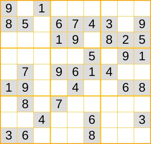 ein leichtes Sudoku (Nr. 445) online spielen
