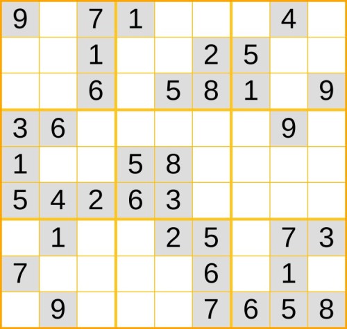 ein leichtes Sudoku (Nr. 446) online spielen