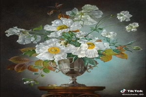 Painted flowers - Gemalte Blumen